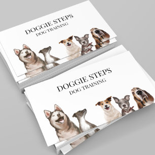 Walker für die Dogenschulung Wasserfarben Visitenkarte