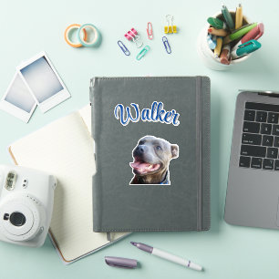 Walker Name mit Staffy Bull Terrier, Aufkleber
