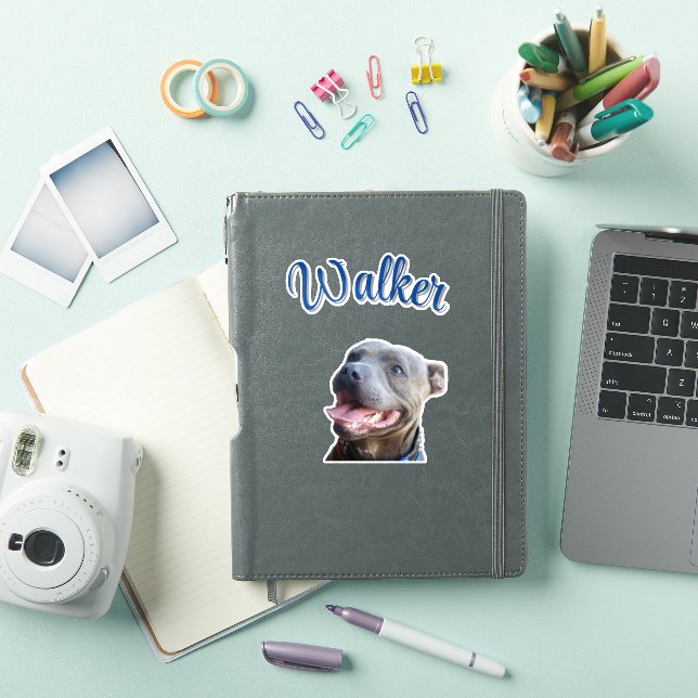 Walker Name mit Staffy Bull Terrier,  Aufkleber (iPad Hülle)
