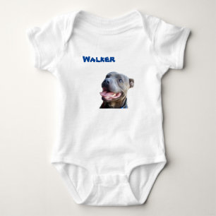 Walker Name Mit Staffy Bull Terrier Baby-Body Baby Strampler
