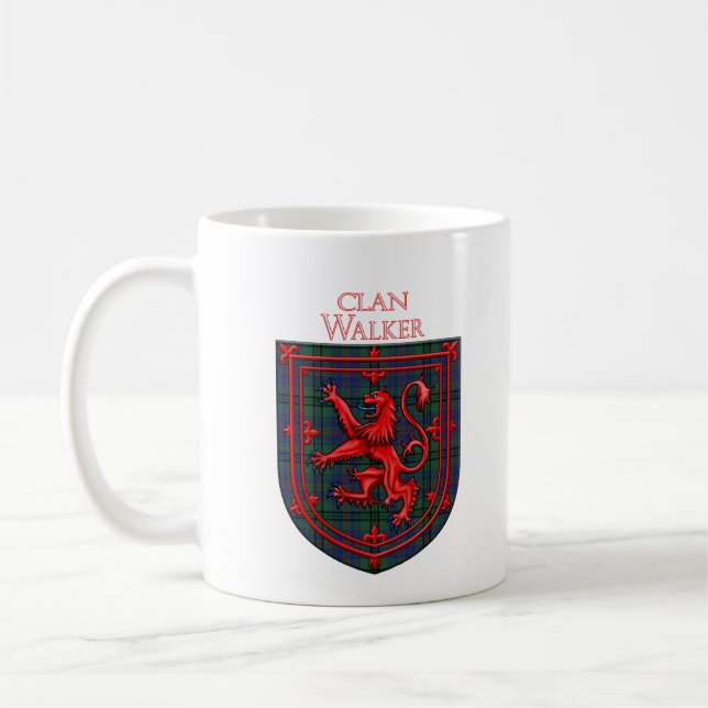 Walker Tartan Scottish Kariert Lion Rampant Kaffeetasse (Links)