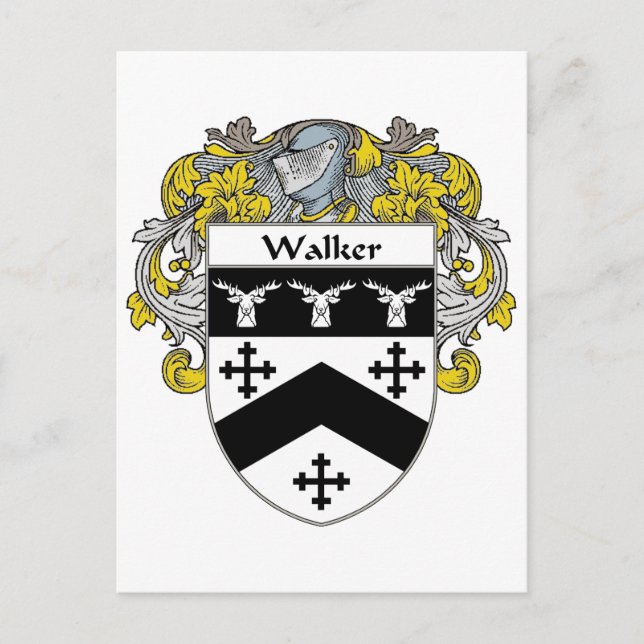 Walker-Wappen (mantled) Postkarte (Vorderseite)