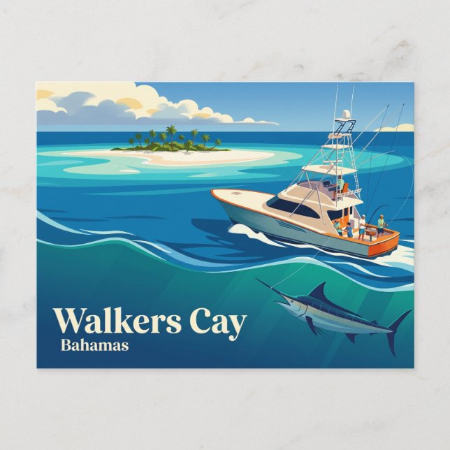 Walkers Cay Bahamas Postkarte (Vorderseite)