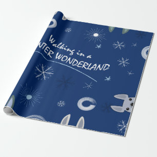 Walkign in einem Wintermärchenland-Packpapier Geschenkpapier