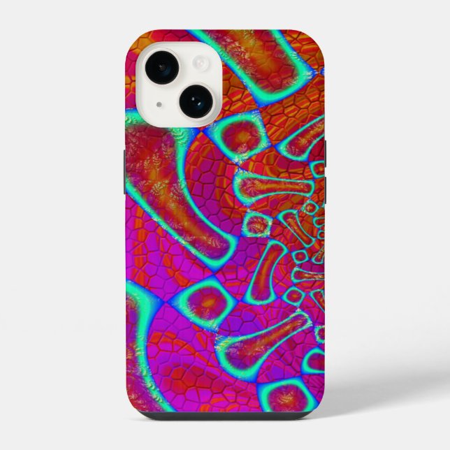 Walkin' On Sun Shine Psychedelisch 3D iPhone Hülle (Rückseite)