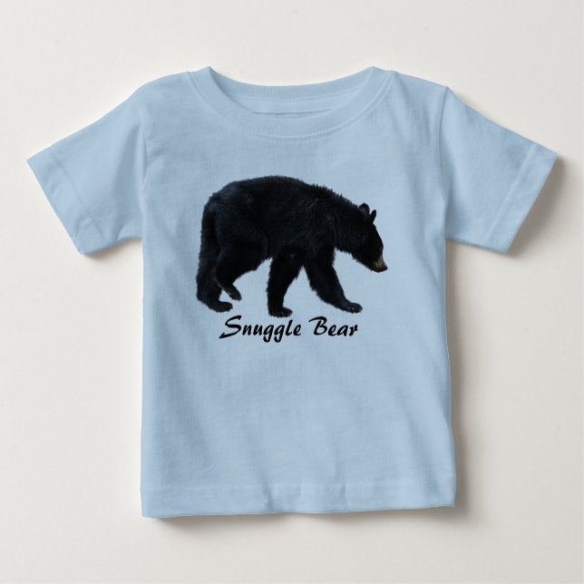 Walking Black Bear Animal Lover Baby Baby T-shirt (Vorderseite)