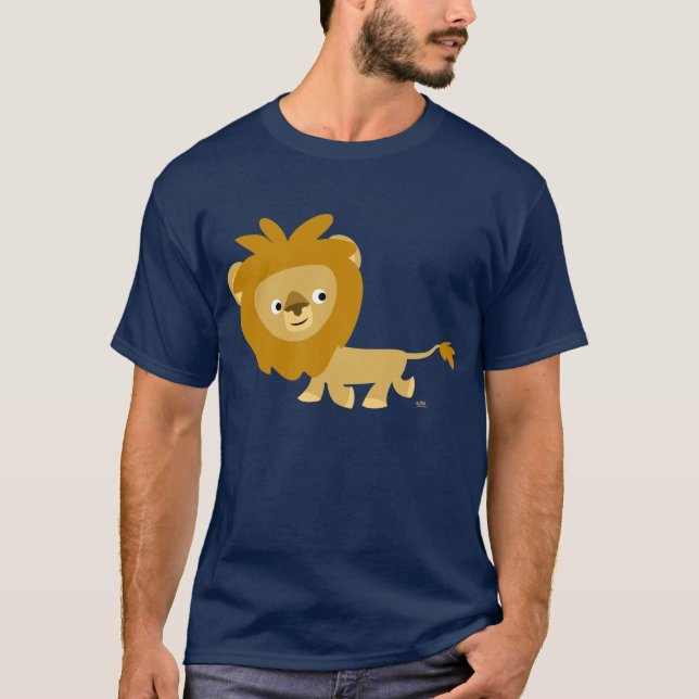 Walking Cartoon Löwe T - Shirt (Vorderseite)
