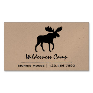 Walking Elche Silhouette   Wildtiere Magnetische Visitenkarte