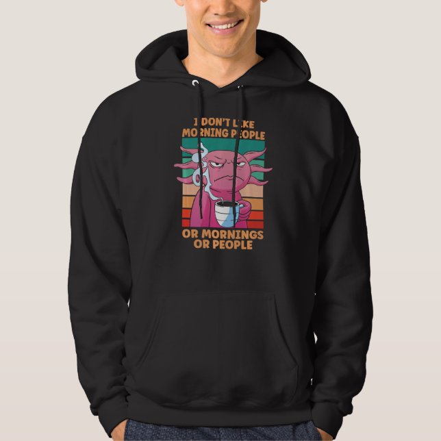 Walking Fisch Salamander Lizard Kaffee Axolotl Hoodie (Vorderseite)