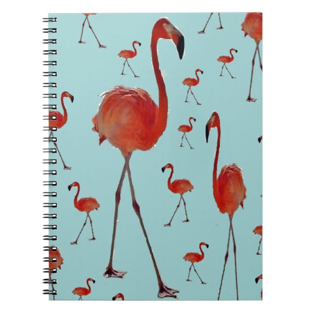 Walking Flamingoes Notizblock (Vorderseite)