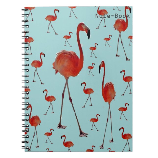 Walking Flamingoes Notizblock (Vorderseite)