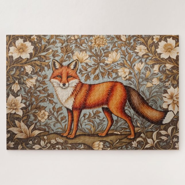 Walking Fox William Morris Inspiriert  Puzzle (Horizontal)