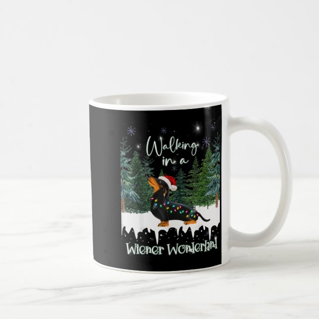 Walking In A Wiener Wonderland Dachshund  Kaffeetasse (Rechts)