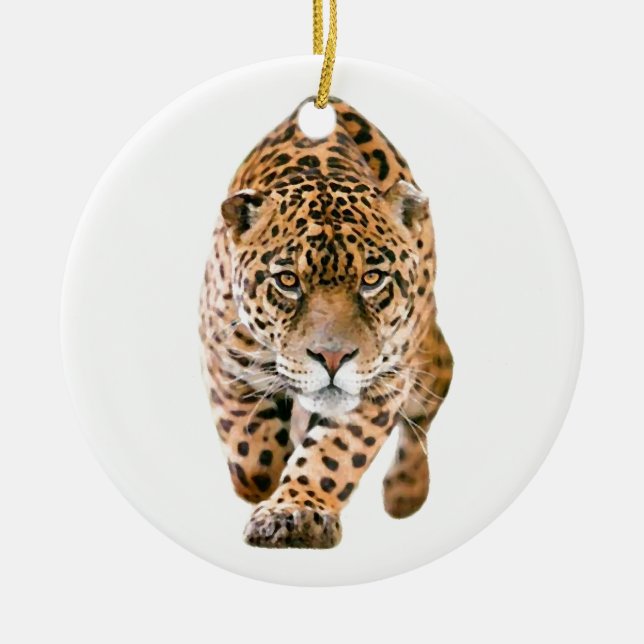 Walking Jaguar Eyes Keramik Ornament (Vorne)