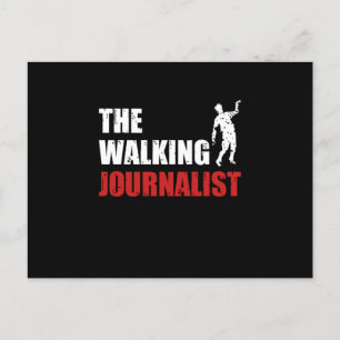 Walking Journalist Journalism Writers Journalists Postkarte
