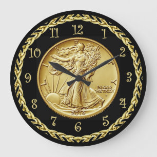 Walking Liberty Centennial Gold Coin Image ~ Große Wanduhr
