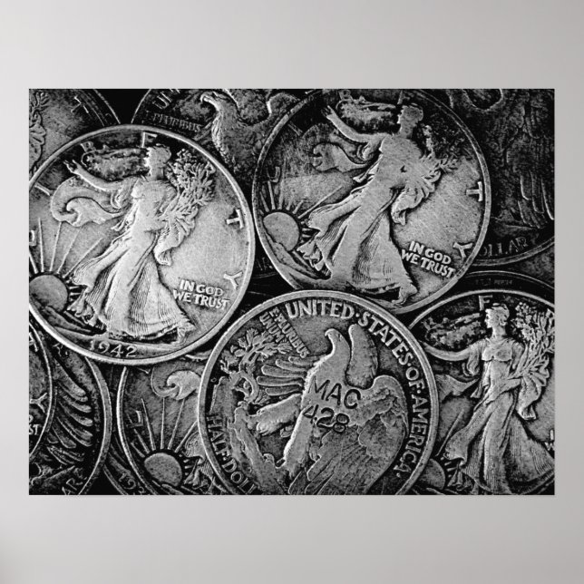 Walking Liberty Coins Poster (Vorne)