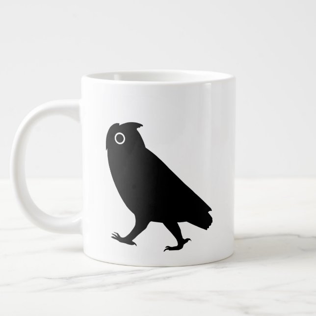 Walking Owl-Silhouetten Jumbo-Tasse (Links)