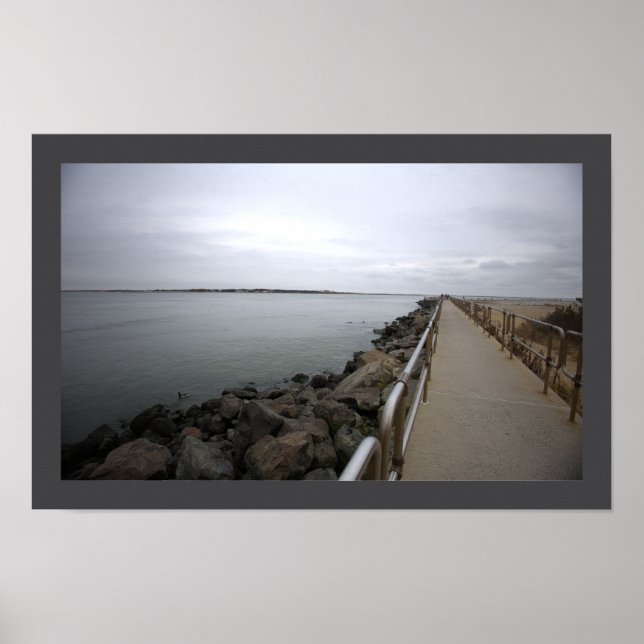 Walking Path by Ocean Poster (Vorne)