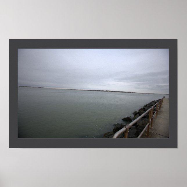 Walking Path by Ocean Poster (Vorne)