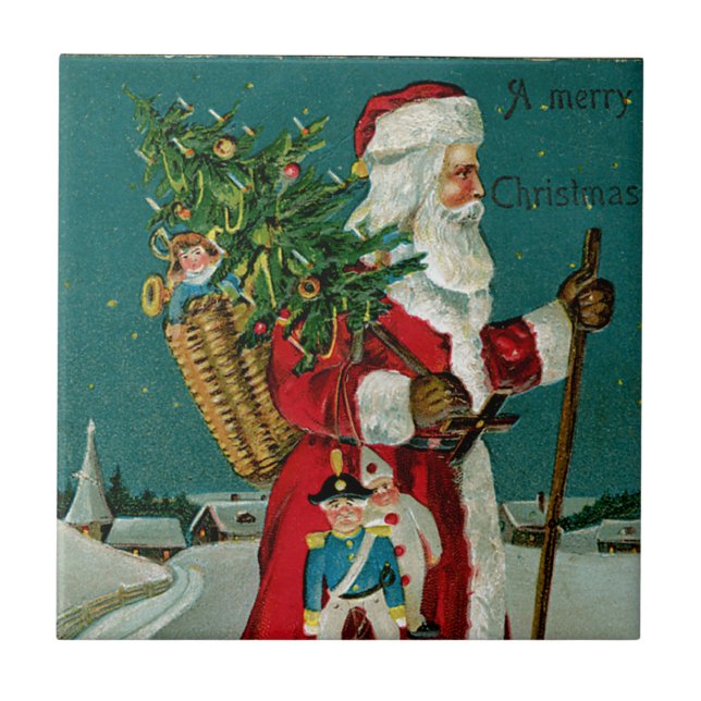 Walking Santa Fliese (Vorderseite)