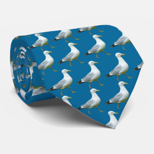 Walking Seagull Pattern - Blau 006699 Krawatte