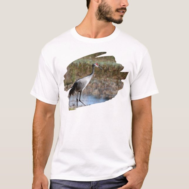 Walking Tall, Sandhill Crane T-Shirt (Vorderseite)