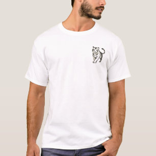 Walking Tiger Zeichnung - Tintenpinsel-Design auf T-Shirt
