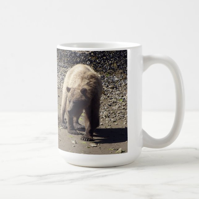 Walking Wild Grizzly Bär Wildlife Foto Tasse (Rechts)