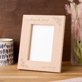 Walking with Jehovah Since 20xx Floral Script Geätzte Rahmen