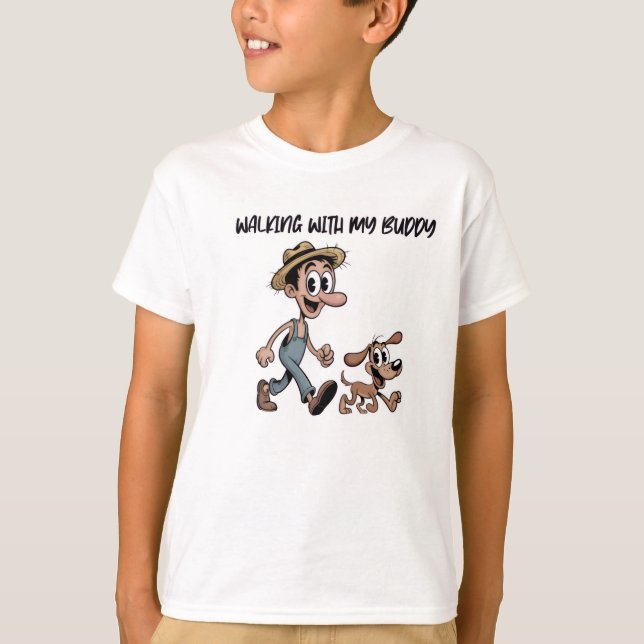 WALKING WITH MY BUDDY  T-Shirt (Vorderseite)