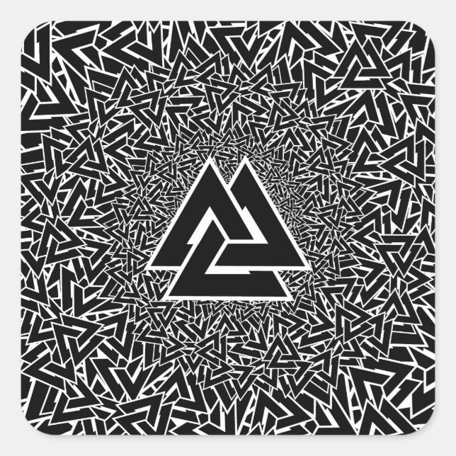 Walknot Quadratischer Aufkleber (Vorderseite)
