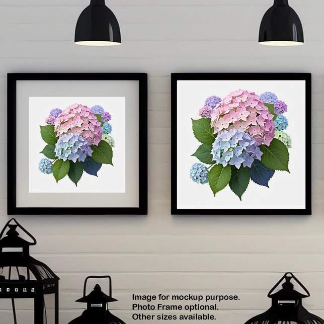 Wall Art Botanische Hydrangeas Blumenposter Poster (Von Creator hochgeladen)