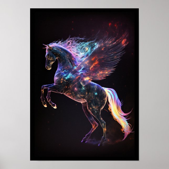 Wall Art "Cosmic Pegasus" Poster (Vorne)