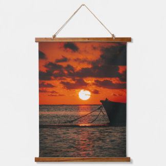 Wall Art Décor Beach Wasser Zuhause Wandteppich Mit Holzrahmen