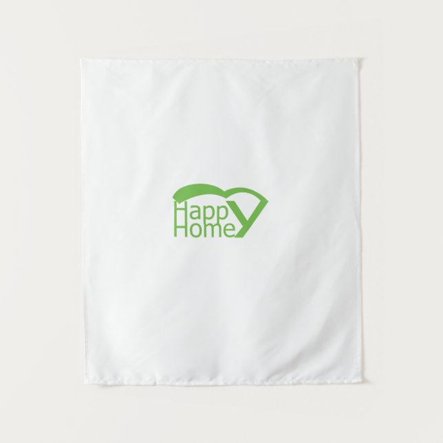 Wall Art, Happy Zuhause Wall Art Wandteppich (Vorderseite)