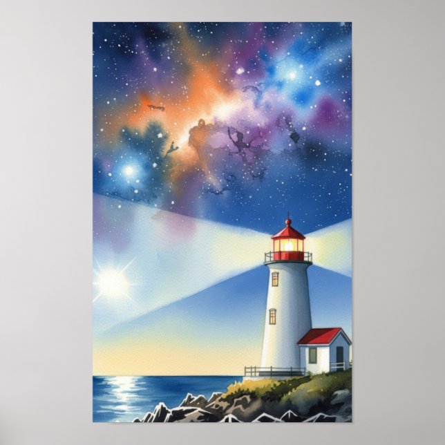 Wall art. Lighthouse Island Poster (Vorne)