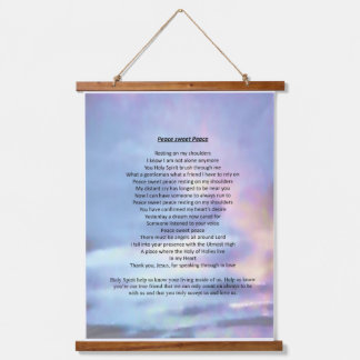 Wall Art mit dem Titel Peace Sweet Peace Decoratio Wandteppich Mit Holzrahmen