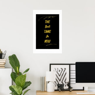 Wall Art mit Motivierend Zitaten, Gold und Schwarz Poster