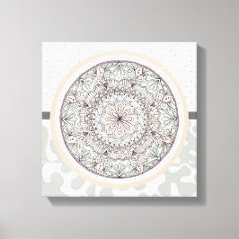 Wall Art neutrale farbige Medallion Leinwanddruck