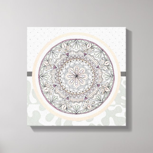 Wall Art neutrale farbige Medallion Leinwanddruck (Vorderseite)
