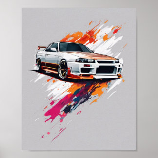 Wall Art Nissan Skyline-Auto Poster