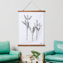 Wall Art, Original Kunstdrucke zeichnend Bambus