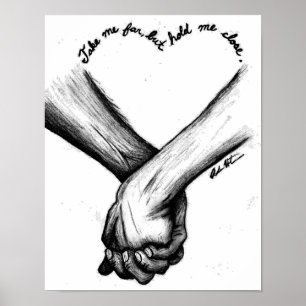 Wall-Art Poster-Liebe Zitat und Holzkohle zeichnen Poster