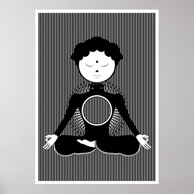 Wall Art Print, Ruhe, Meditation, minimalistische  Poster (Vorne)