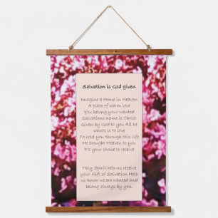 Wall Art Scroll "Rettung ist Gott gegeben Wandteppich Mit Holzrahmen