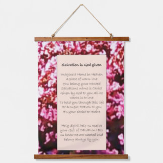 Wall Art Scroll "Rettung ist Gott gegeben Wandteppich Mit Holzrahmen