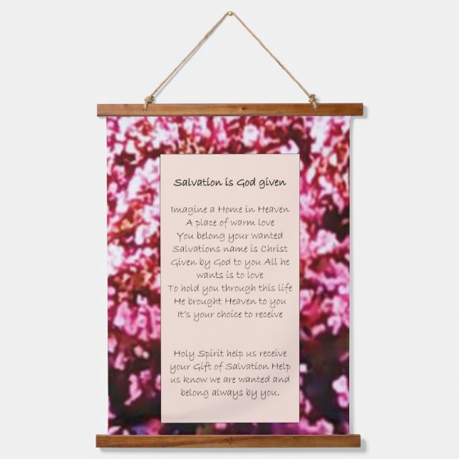 Wall Art Scroll "Rettung ist Gott gegeben Wandteppich Mit Holzrahmen (Vorderseite)