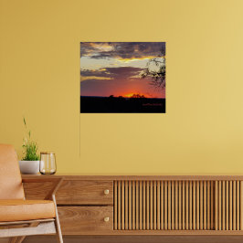 Wall Art Sunset Texas Hill Country Poster