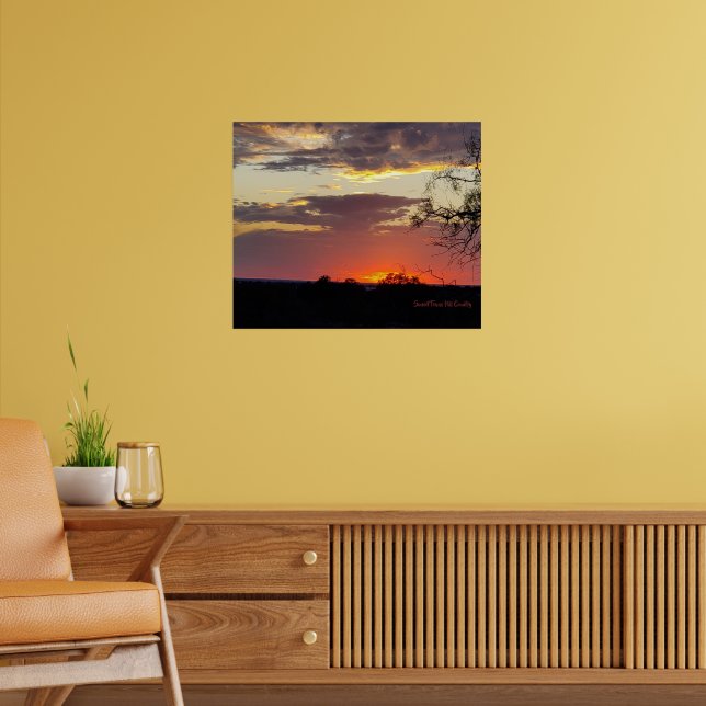 Wall Art Sunset Texas Hill Country Poster (Wohnzimmer 2)